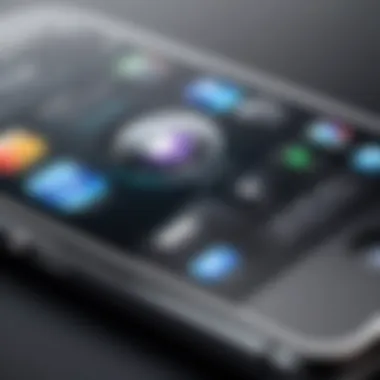 Innovative Interface and User Experience Illustration of the latest iPhone displaying its innovative interface and user experience enhancements