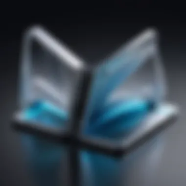 Elegant foldable design of the new Z Fold showcasing its unique form factor