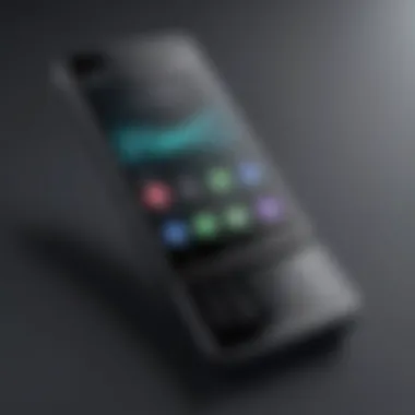 Modern Flip Phone Design Sleek design of a modern flip phone showcasing its unique form factor.