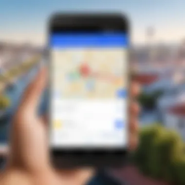 Google Nearby Me Interface Visual representation of Google Nearby Me interface showcasing local search results.