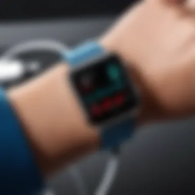 Graph representing blood pressure monitoring in wearable devices