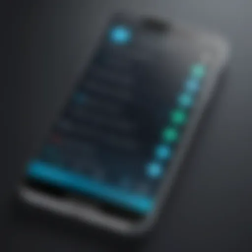 A modern smartphone displaying a secure messaging app interface