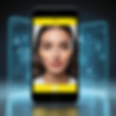 Augmented Reality Features of Snapchat Scanner Illustration showcasing the augmented reality features of Snapchat Scanner.