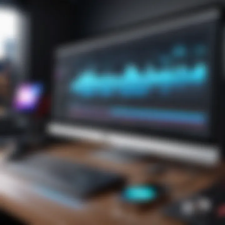 A professional video editing interface with advanced tools