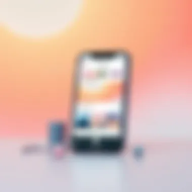 Screenshot of a content creation app designed for Instagram