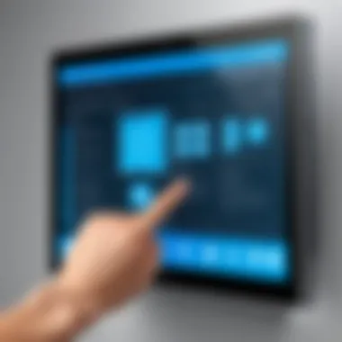 Installation process of a touch screen application