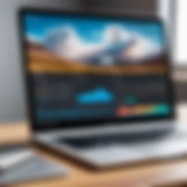 Cloud-Based Video Editing Dashboard Cloud-based video editing tool dashboard on a Chromebook.