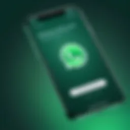 A smartphone displaying multiple WhatsApp accounts.
