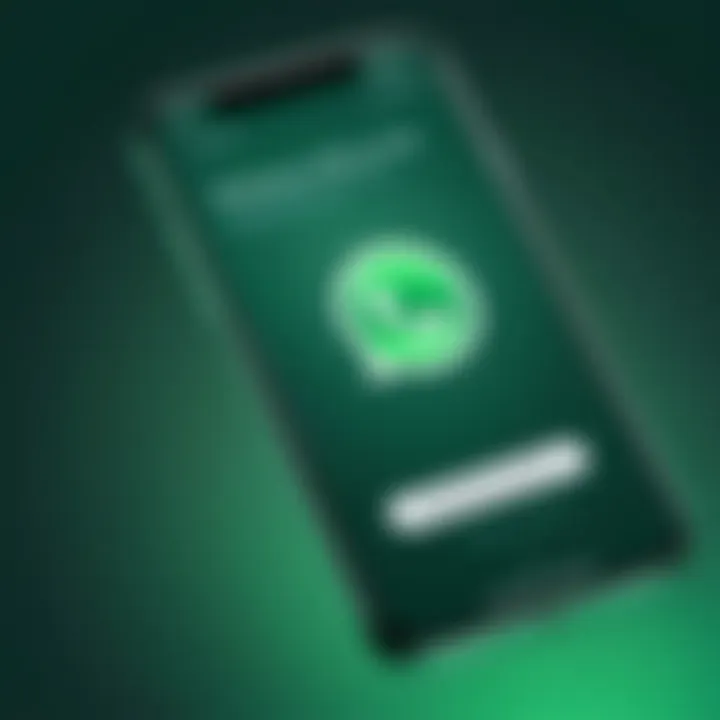 A smartphone displaying multiple WhatsApp accounts.