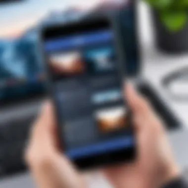 Mobile screen showing video editing features