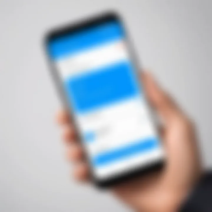 Person using a smartphone for caller ID