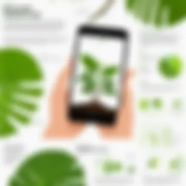 Infographic showcasing benefits of plant identification apps