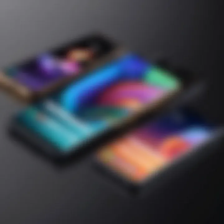 Comparison of Galaxy Z Fold with traditional smartphones side by side