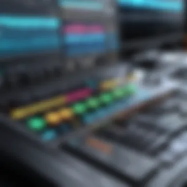 An interface of a digital audio workstation