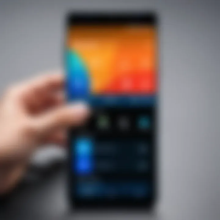 Samsung phone displaying casting options