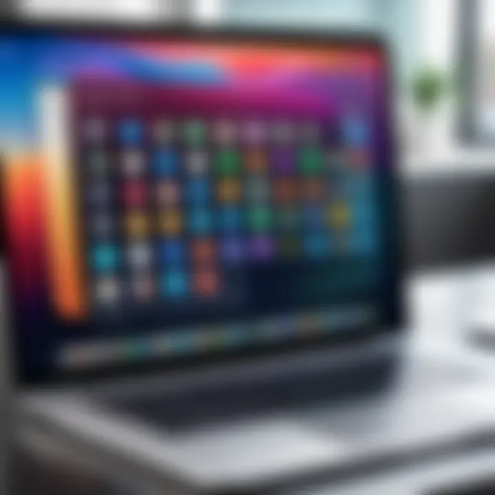 App store interface on a laptop screen