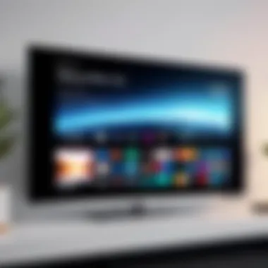 iPhone Content on TV TV with iPhone content mirrored on the screen