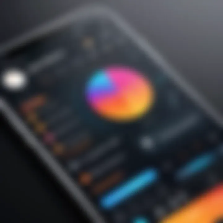 Visual representation of a song finder app interface