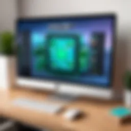 Mac computer displaying Minecraft server interface