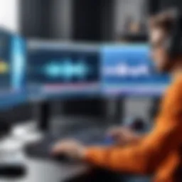A gamer utilizing advanced recording software on a desktop