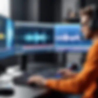 Advanced Recording Software in Action A gamer utilizing advanced recording software on a desktop