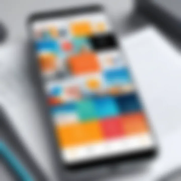 User interface of a popular collage-making app