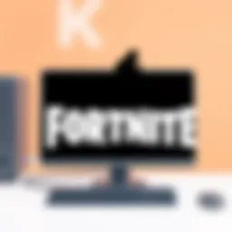 Fortnite logo displayed on a computer screen