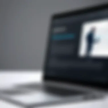 Person using a laptop to download music