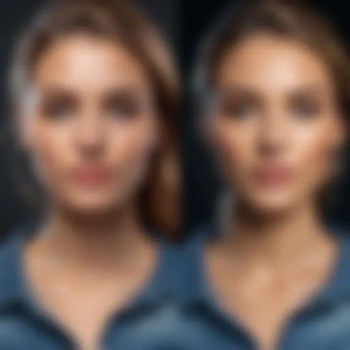 A visually engaging comparison of before and after photo edits