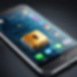 Illustration of a locked smartphone screen