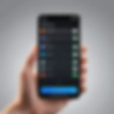 User managing app accessibility settings