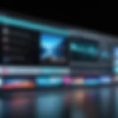 Timeline of video clips in an editing software