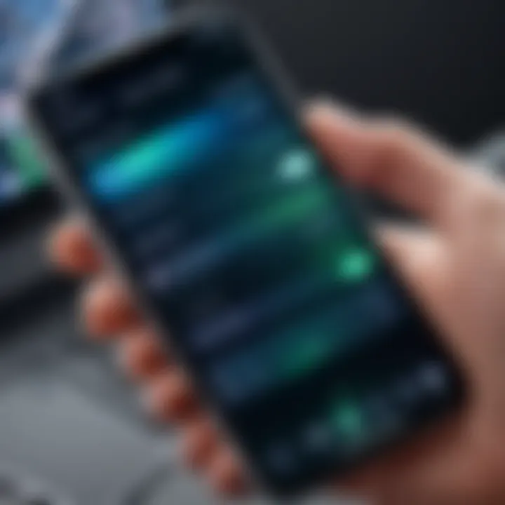 Accessing the Control Center on an iPhone