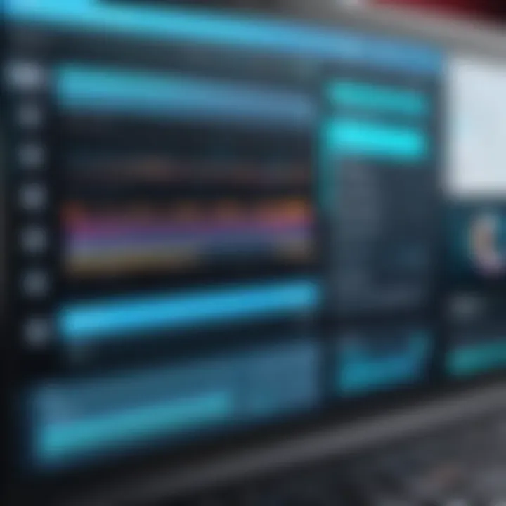 A close-up of recording software interface