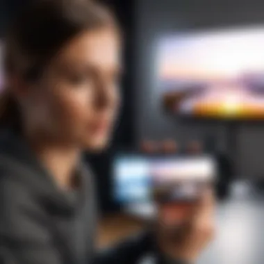 Optimal Lighting for Video Recording A well-lit setting for recording YouTube videos on a mobile device