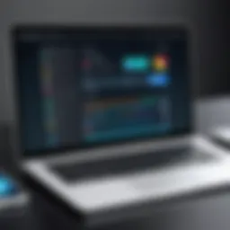 A sleek laptop screen displaying app management settings