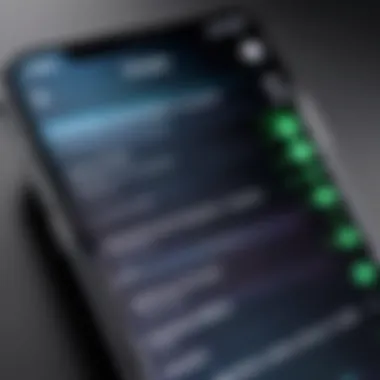 Settings menu showing audio options