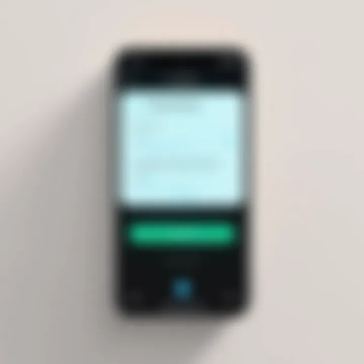 Illustration of password entry on iPhone