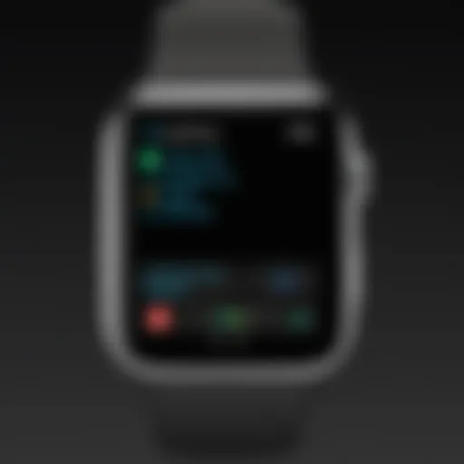 Apple Watch displaying settings