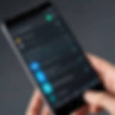 User accessing Android settings for file recovery