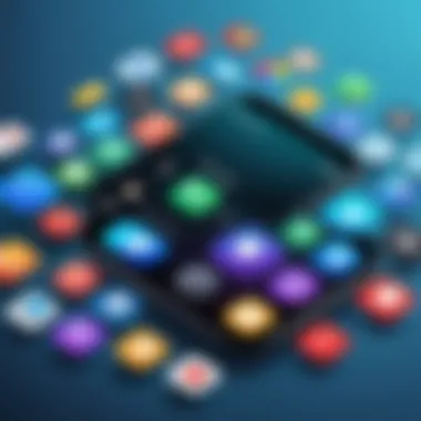 Diverse Messaging Applications for Personal Use Illustration depicting various messaging apps