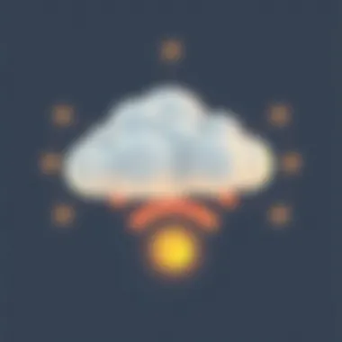 Beyond Connectivity An abstract representation of a cloud crossing over a Wi-Fi symbol, illustrating the concept of offline streaming.