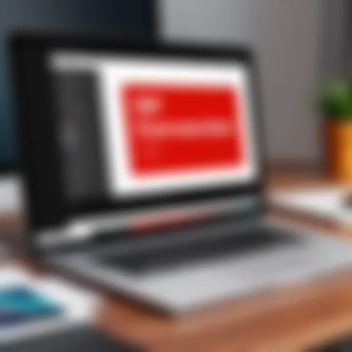 A laptop screen displaying an online photo conversion service with a simple upload option.
