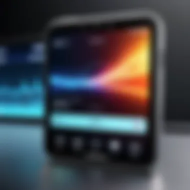 Mobile device displaying a video playback app in action with speed settings
