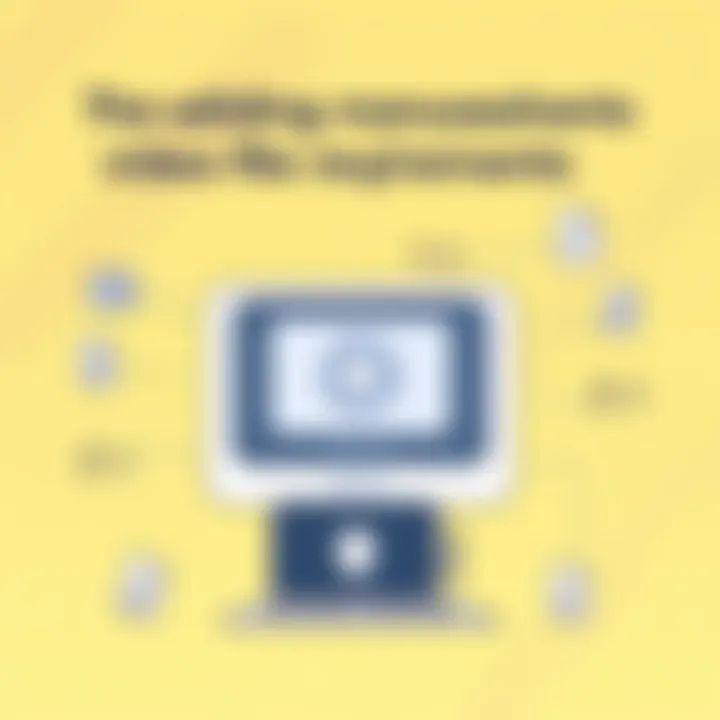 Visual representation of video file requirements