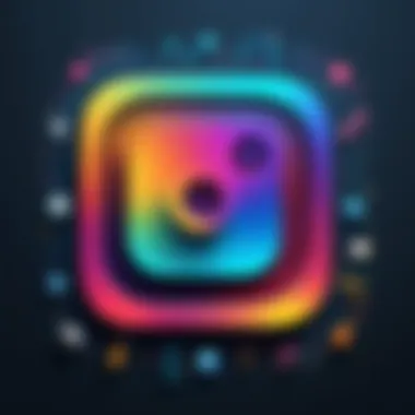 An illustrated guide showing music note icons around an Instagram logo, symbolizing music integration.