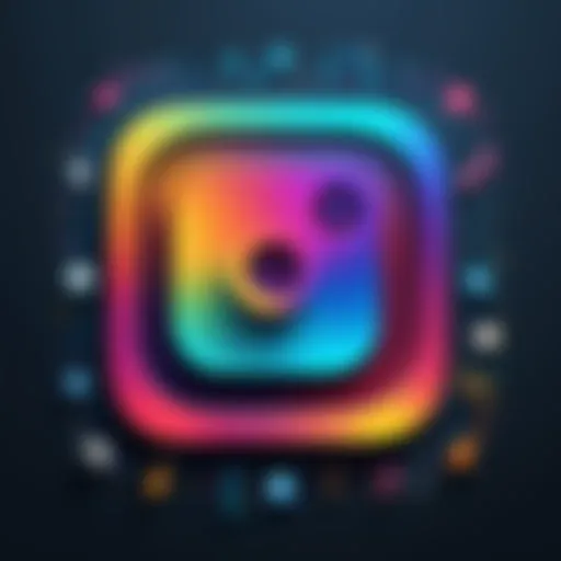 An illustrated guide showing music note icons around an Instagram logo, symbolizing music integration.