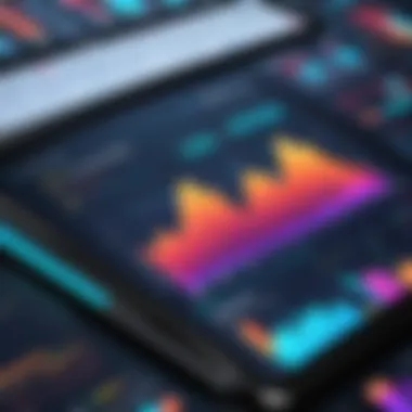 Financial Data Analysis Charts Charts and graphs displaying financial data analysis