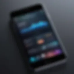 Dynamic iPhone video template interface showcasing various editing options