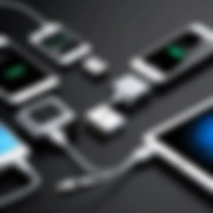 Graph displaying the evolution of USB technology in iPhones over the years